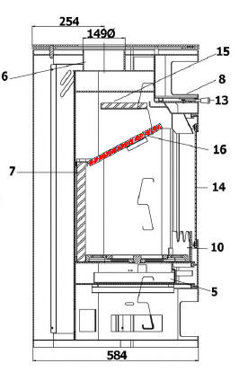Haas-Sohn Trient 262.15 røgvenderplade nede