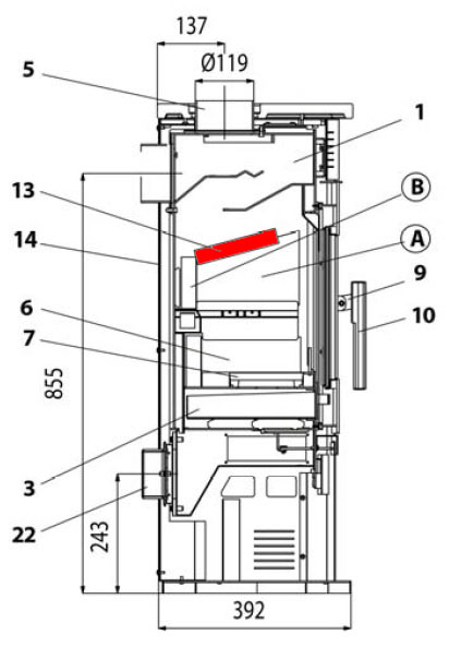 Haas-Sohn Javus 201.14 røgvenderplade