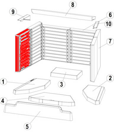 Austroflamm 75x57 K sidesten venstre foran