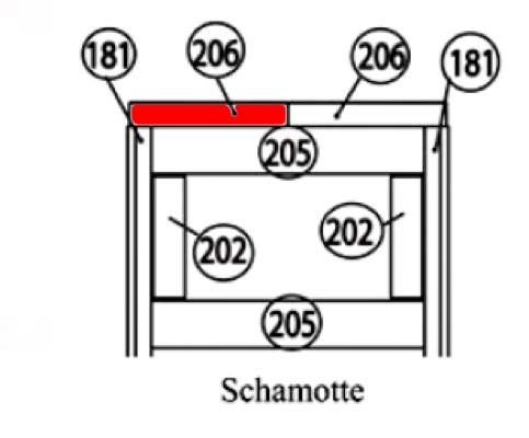 Haas+Sohn Ecoline 281.12 Rückwandstein links Feuerraumstein