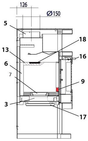 Haas-Sohn Fuego 287.12 stående rist
