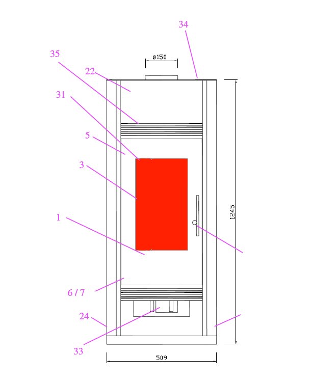Wamsler Aquarello glas