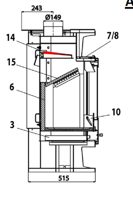 Haas-Sohn Bergamo 267.17 røgvenderplade oven
