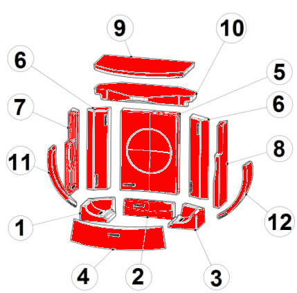 Austroflamm Clou Xtra 2.0 Feuerraumauskleidung Brennraumauskleidung