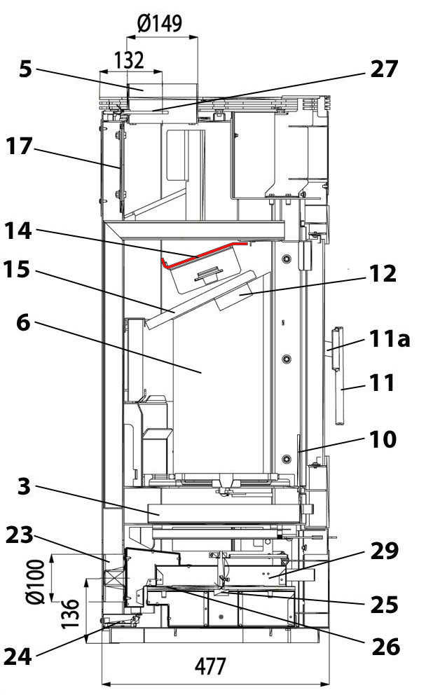 Haas-Sohn I 3020 røgvenderplade oven