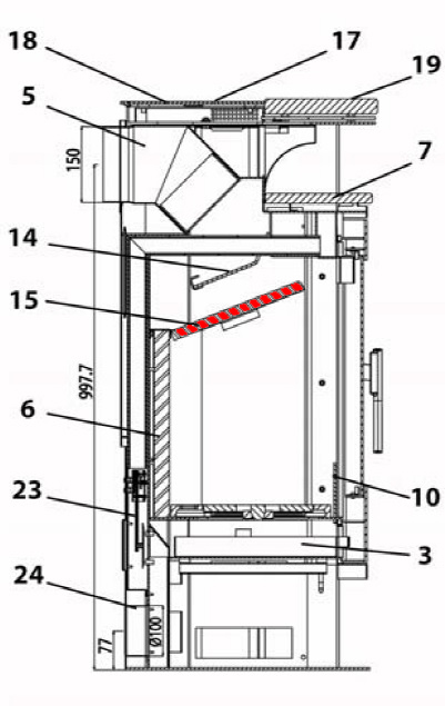 Haas-Sohn Nordal 249.17 røgvenderplade nede