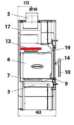 Haas-Sohn Cers 469.17 røgvenderplade