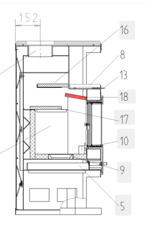 Haas-Sohn Stockholm 152.15 røgvenderplade midten