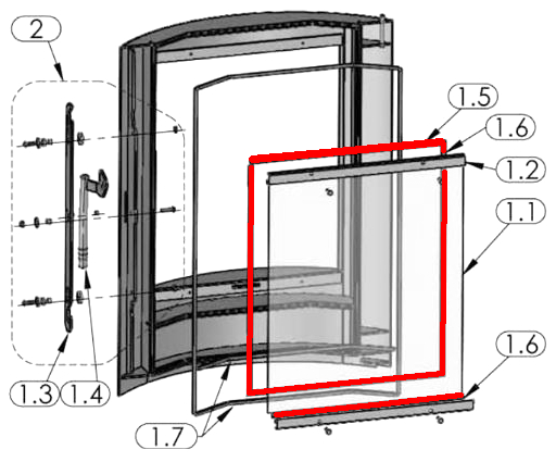 Justus Texel 7 pakning glas