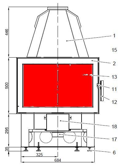 Haas+Sohn Exquisit 182.18 Sichtscheibe Explosionszeichnung