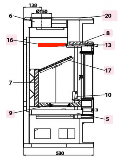 Haas-Sohn Grado 252.17 røgvenderplade oven