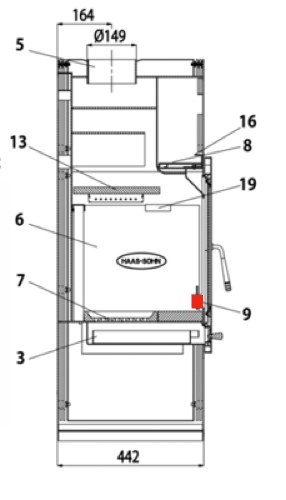 Haas-Sohn Vestre 268.17 stående rist