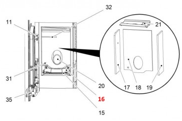 Haas+Sohn Pelletto II 434.08 cale de brûleur