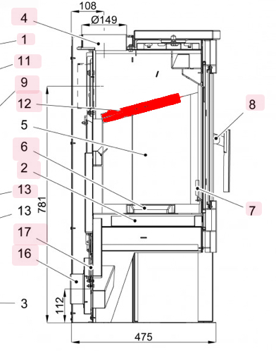 Haas-Sohn Rubus 295.15 røgvenderplade