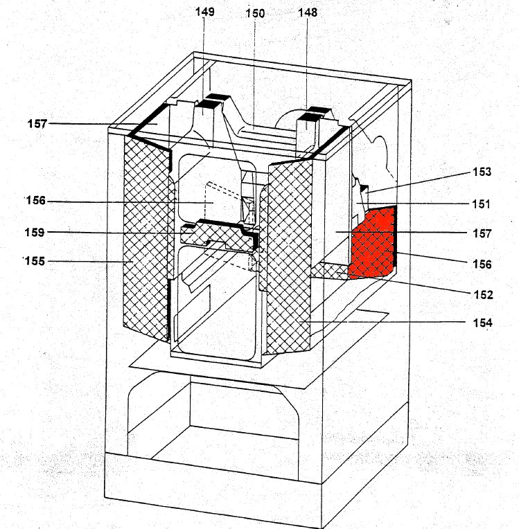 Wamsler K150 afskærmning bagved