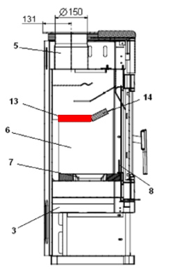 Haas-Sohn Aversa 307.15 røgvenderplade bagved