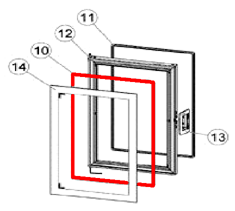 Austroflamm Ray Xtra pakning glas
