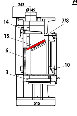 Haas-Sohn Bergamo 267.17 røgvenderplade nede