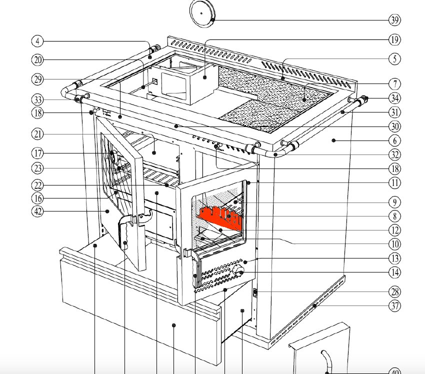 Wamsler K135F/A stående rist