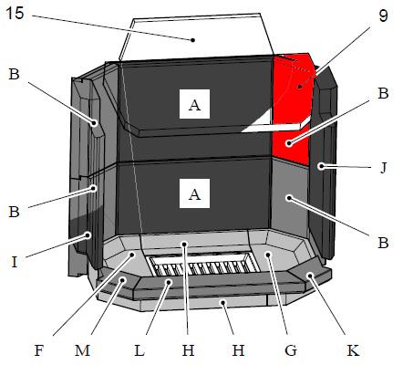 Haas-Sohn Prestige II 181.18 sidesten højre bagved oven