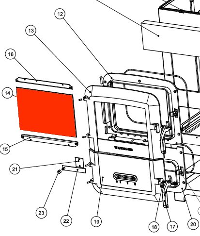 Wamsler type 10965 RH 8F glas
