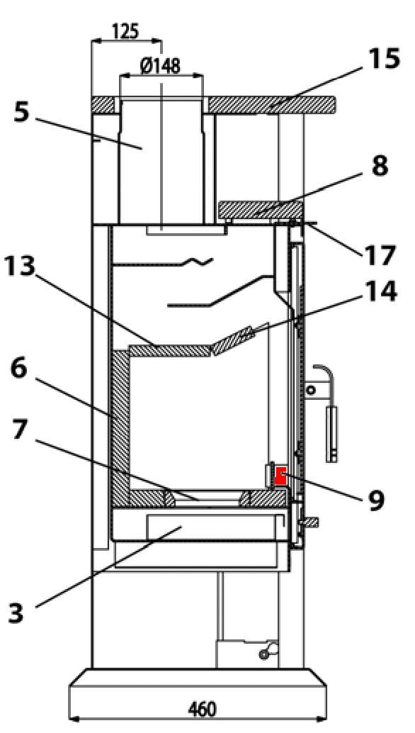 Haas-Sohn Vercellio 275.15 stående rist