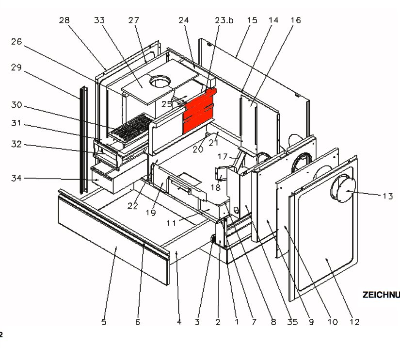 Wamsler K176A-70 sidesten indenfor bagved A